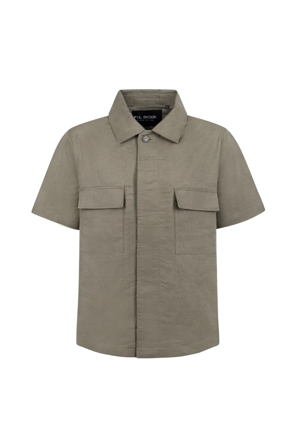 MASSIMO, 1/1-Arm Herren Overshirt, gewebt - khaki